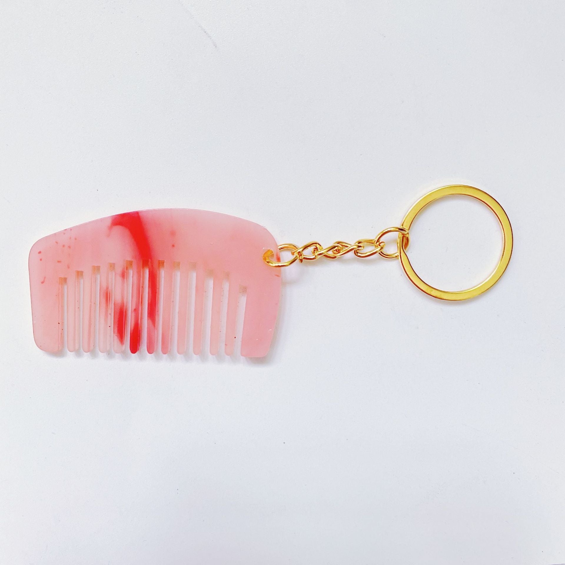 Wholesale Acetate Sheet Mini Comb Keychain